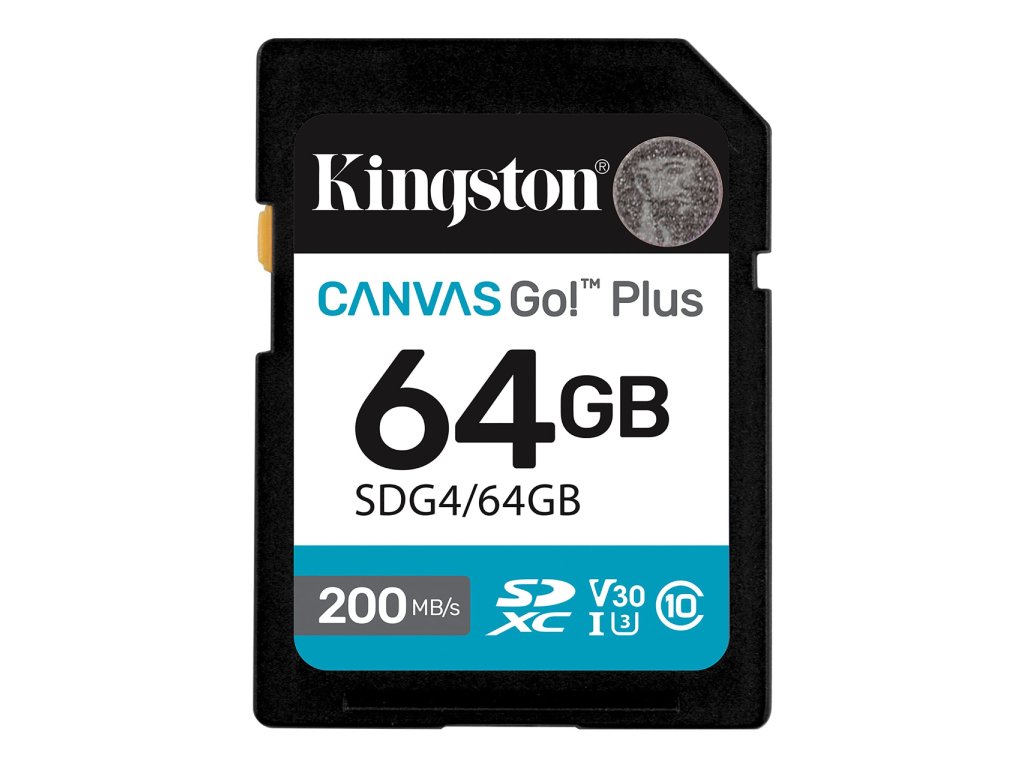Kingston SD 64GB CanvasGoPlusSDXC,r/w:200/100MB/sDSLRs, mirrorless cameras, 4K video - Image 2
