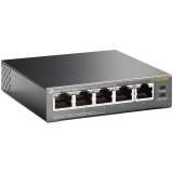 TP-Link TL-SG1005P 5-Port Gigabit Unmanaged Switch with 4-Port PoE+, 802.3af/at PoE+, 65W PoE Power supply, 802.1p/DSCP QoS for Traffic Prioritization, Intelligent Power Management, IGMP Snooping, durable metal casing
