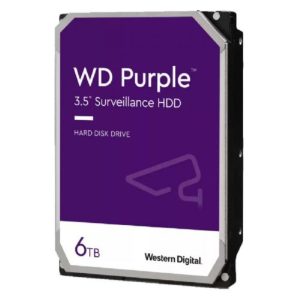 HDD Video Surveillance WD Purple 6TB CMR, 3.5'', 256MB, SATA 6Gbps, TBW: 180