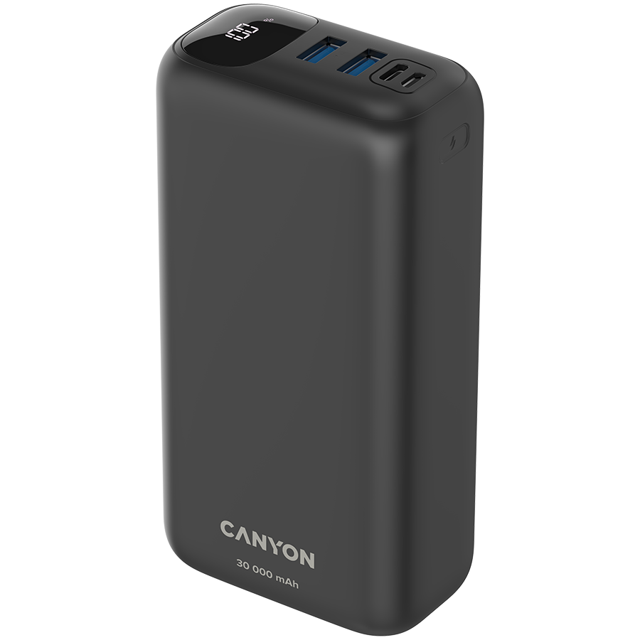 CANYON power bank PB-301 LED 30000 mAh PD 20W QC 3.0 Black - Image 4