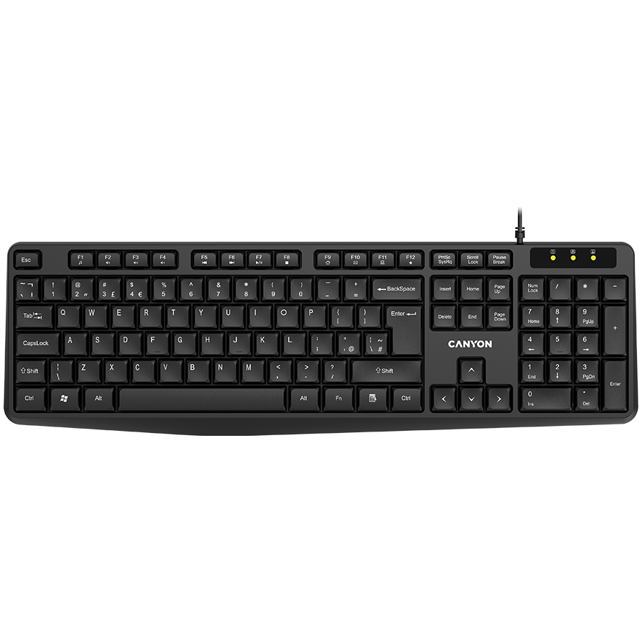 CANYON keyboard KB-1 EN/AD Wired Black - Image 2