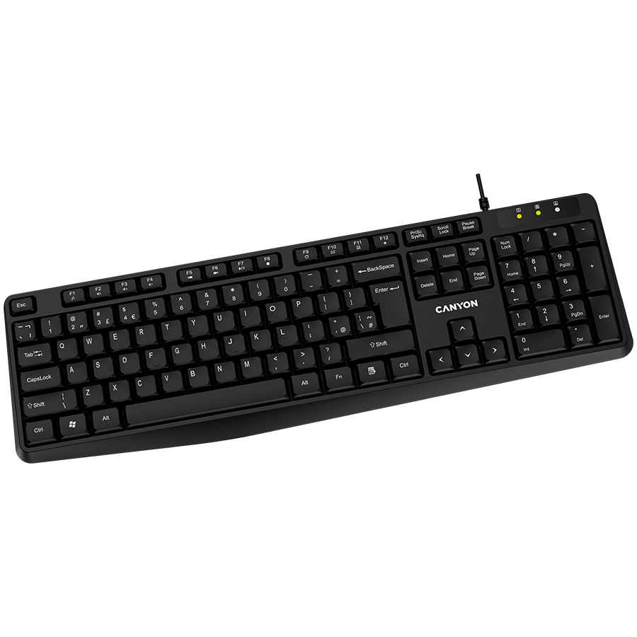 CANYON keyboard KB-1 EN/AD Wired Black - Image 3
