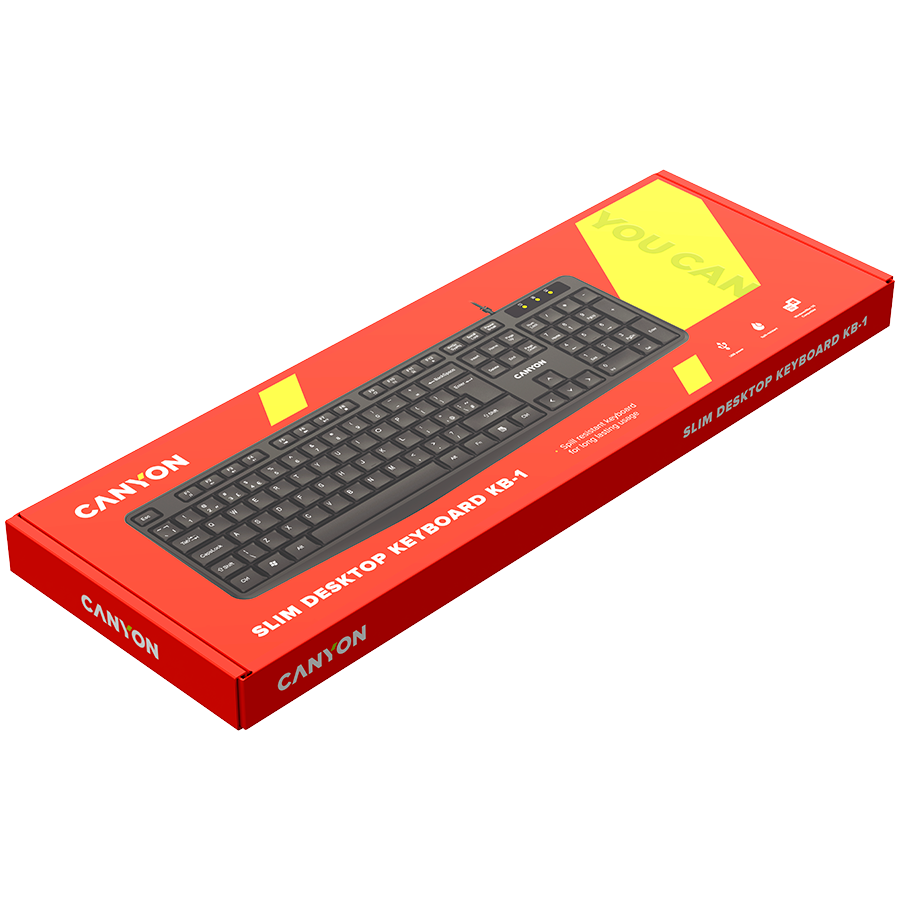 CANYON keyboard KB-1 EN/AD Wired Black - Image 4