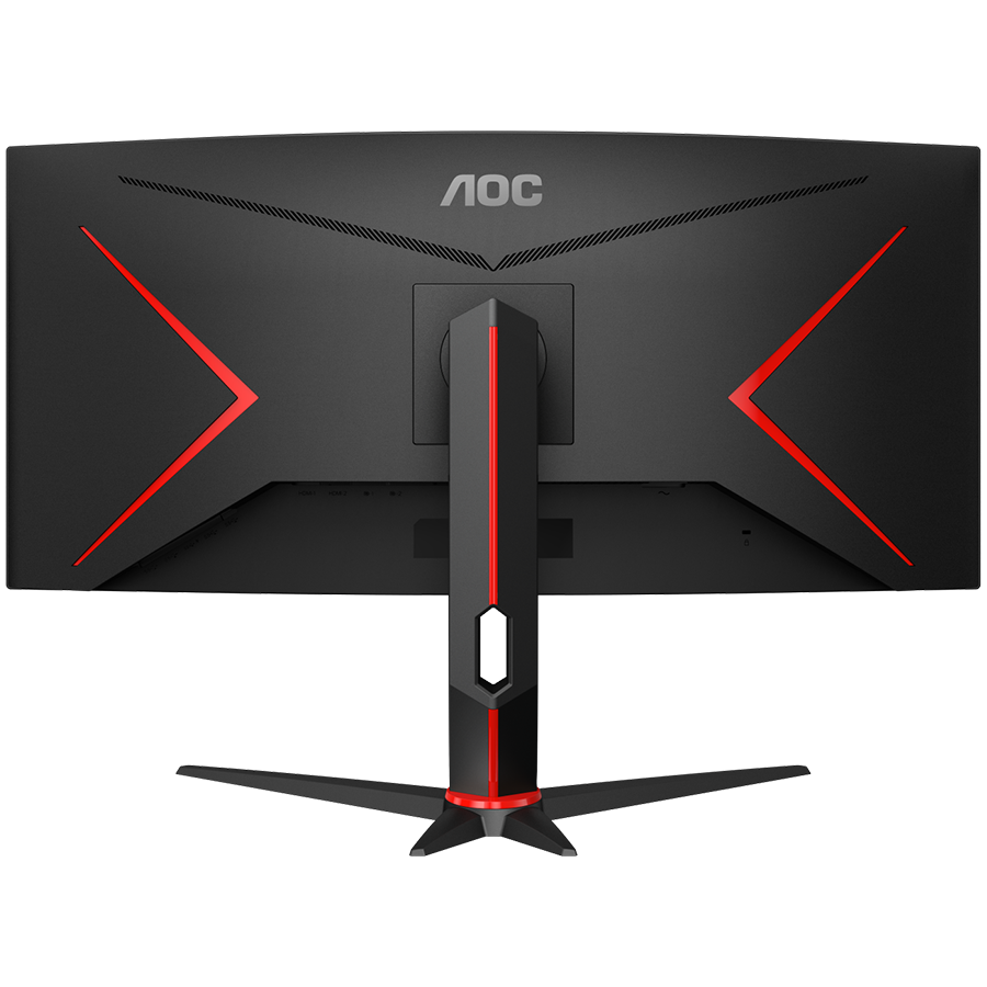AOC Monitor Gaming CU34G2XP 34” Curved VA, 21:9, 3440x1440, 180Hz, 1ms, 430 cd/m2, 4000:1, HDMI, DP, PbP, PiP, Ergonomic, Black-Red, VESA 3y - Image 4