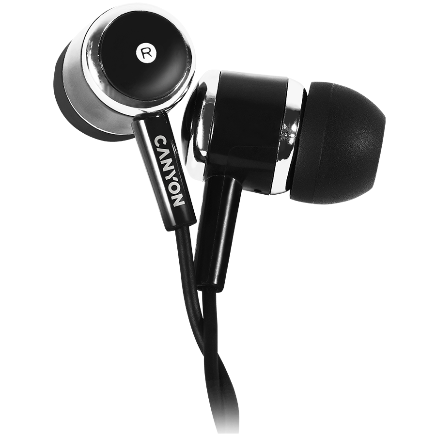 CANYON headphones EPM-01 Mic 1.2m Black - Image 2