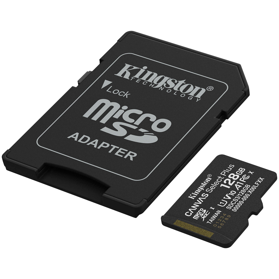 Kingston 128GB microSDXC Canvas Select Plus Gen3 150MB/s A1 Card + Adapter - Image 3