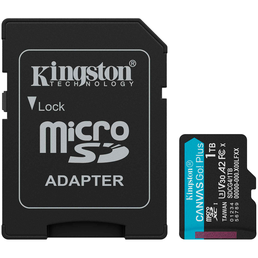 Kingston 1TB microSDXC Canvas Go Plus Gen4 200MB/s A2 U3 V30 Card + Adapter - Image 2