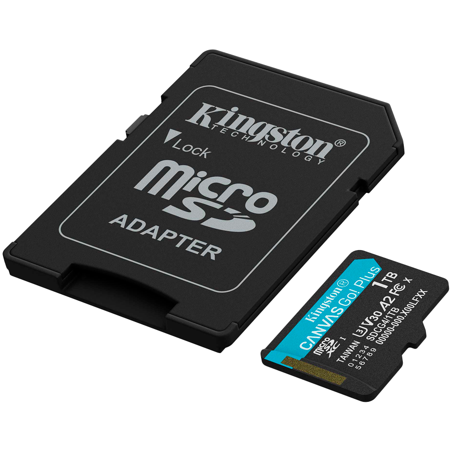 Kingston 1TB microSDXC Canvas Go Plus Gen4 200MB/s A2 U3 V30 Card + Adapter - Image 3