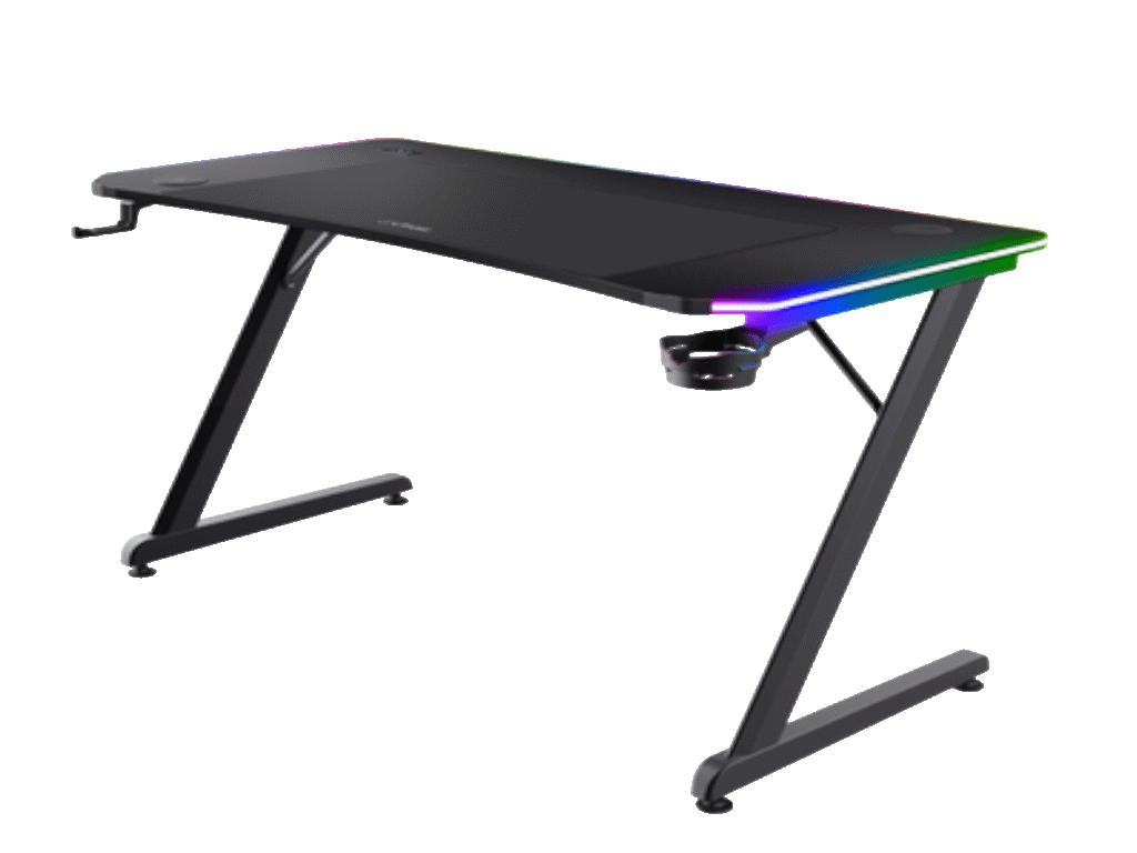 Trust GXT710 Luminus Pro RGBgaming sto, wireless punjač,120x60x74 cm, crni - Image 4