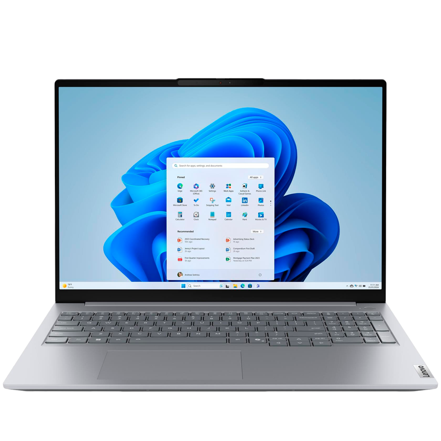 ThinkBook 16 G9 IRL, 16'' WUXGA (1920x1200) IPS 300 nits AG, Ultra 5 210H, 8C, 16GB DDR5, 512GB SSD M.2,Intel Intg,1080p IR Cam+Mic, WLAN + BT, 2x USB 3.2, 1x USB 3.2 Type C, 1x USB THB 4, HDMI, SD reader, RJ-45, FPR, Backlit Kb, 48WH, No Os, 3Yr - Image 2