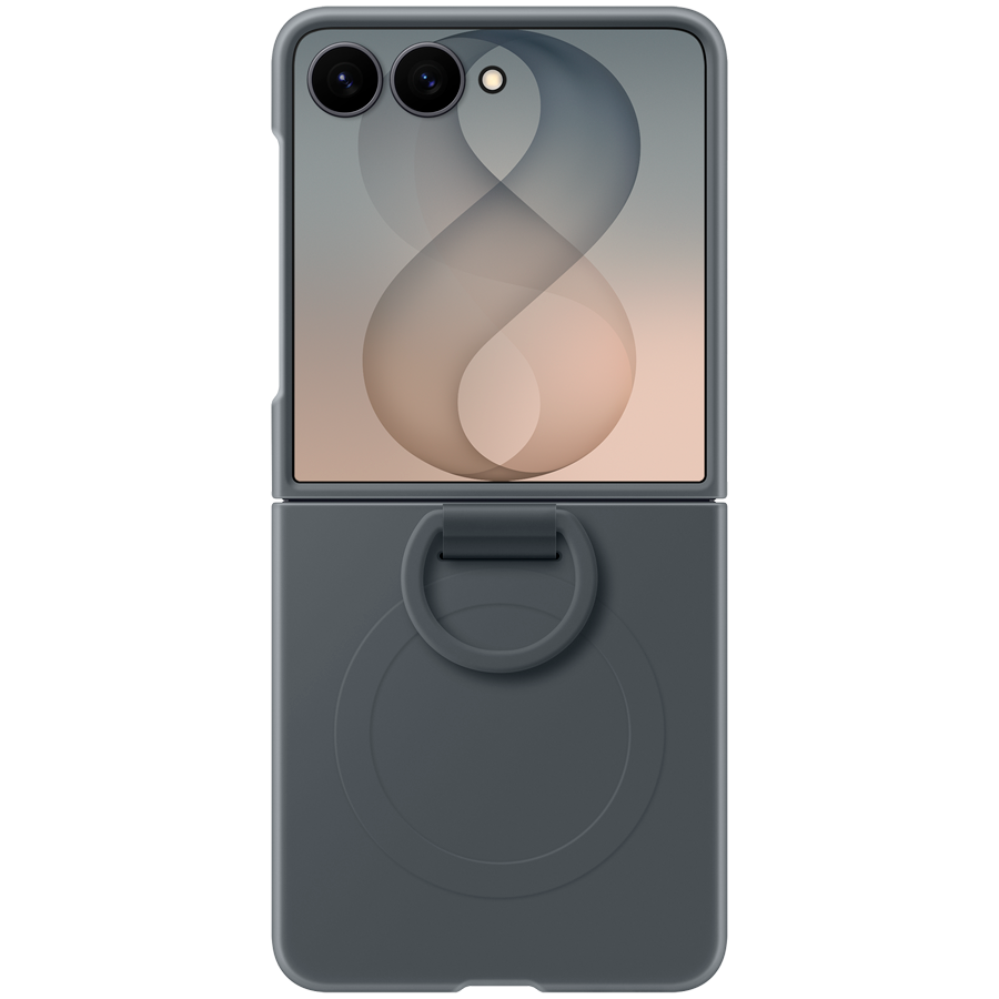 Samsung Galaxy Flip8 Silicone Ring Magnet Case Black - Image 5