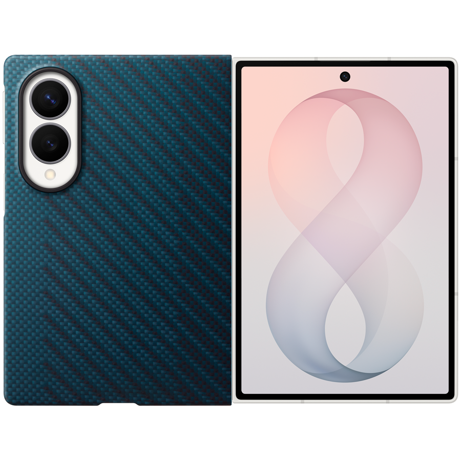 Samsung Galaxy Fold8 Carbon Magnet Case Navy - Image 2