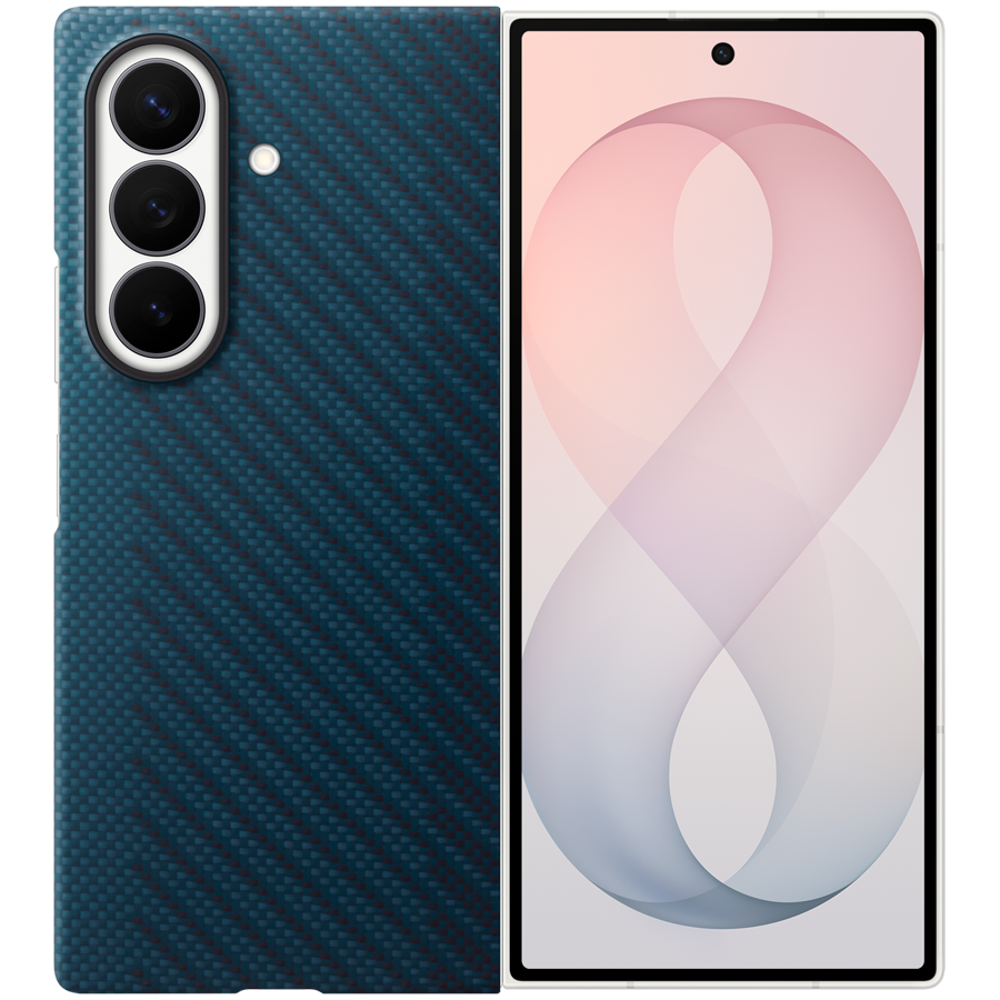 Samsung Galaxy Fold8 Ultra Carbon Magnet Case Navy - Image 2