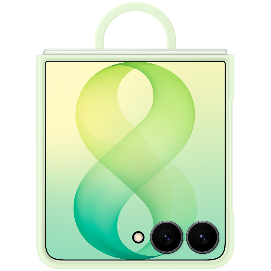 Samsung Galaxy Flip8 Silicone Ring Magnet Case Green - Image 2
