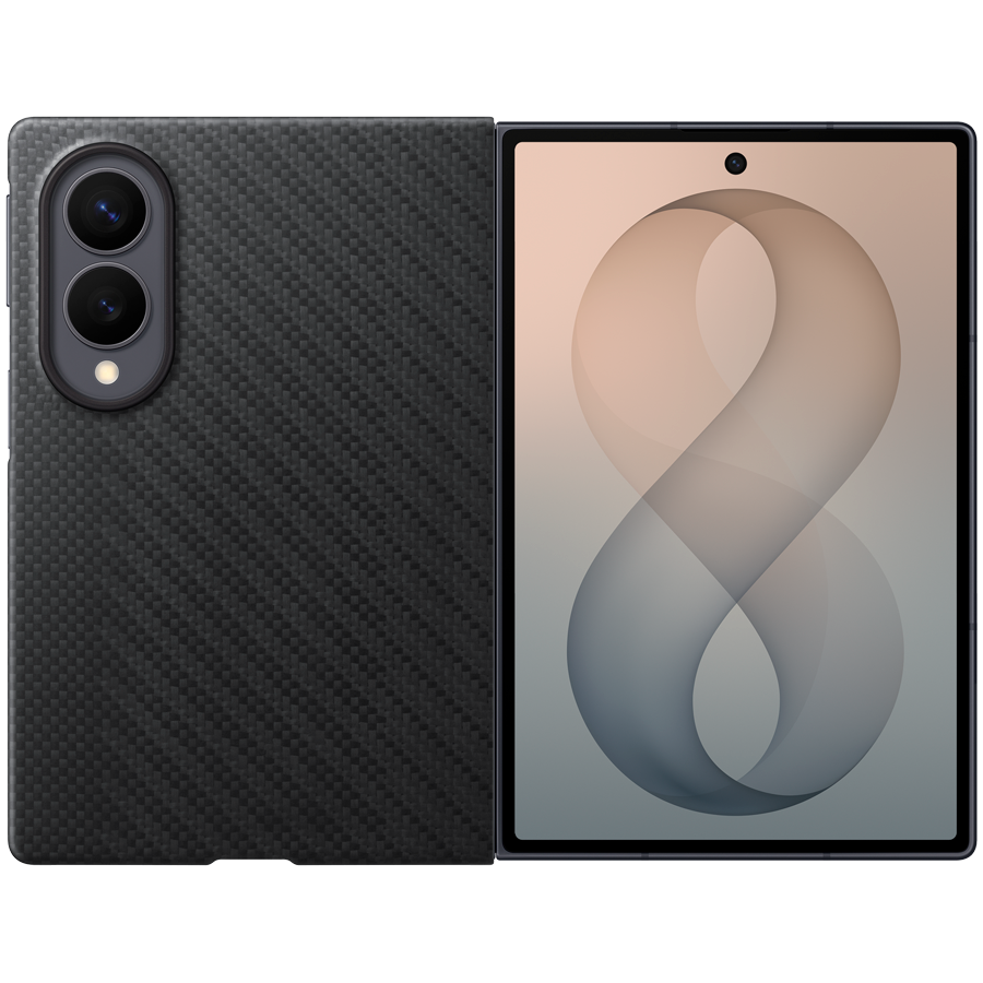 Samsung Galaxy Fold8 Carbon Magnet Case Black - Image 2