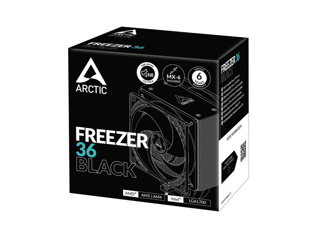 Arctic Freezer 36 Black, CPUcooler, 1851, 1700, AM4, AM5 - Image 5