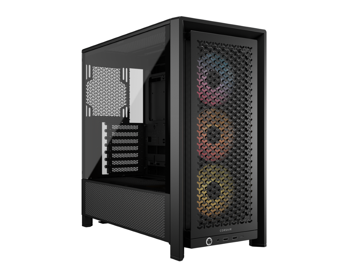 CORSAIR FRAME 4000D RS ARGB3xRS120 ARGB fans, 360mm rad170mm cooler, 430mm GPU, ATX, Black - Image 2