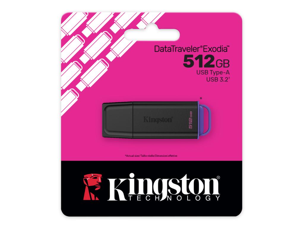 KINGSTON 512GB Portable USB 3.2 Gen 1 DataTraveler Exodia Black/Purple - Image 3