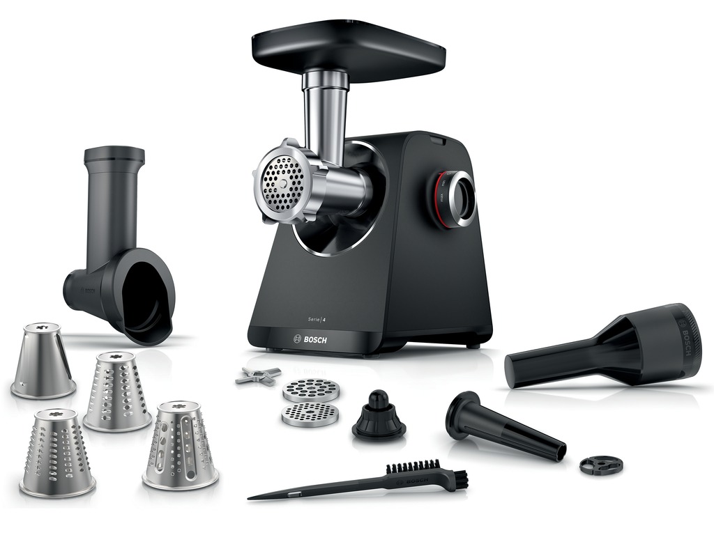 BOSCH mljevenje mesa CRNA Serie 4| 500W, 2.5 kg/min, Blok motora pri 1900W,