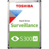 HDD Video Surveillance TOSHIBA S300 AI 10TB CMR, 3.5'', 512MB, 7200RPM, SATA, 64 cameras, 24/7, TBW: 550