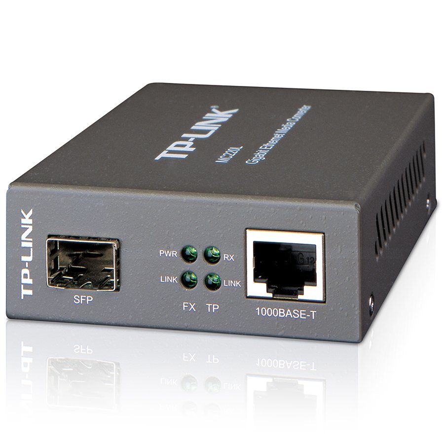 Media Filter TP-Link MC220L, 1000Mbps RJ45 to 1000Mbps SFP slot supporting MiniGBIC modules, switching power adapter, chassis mountable - Image 2