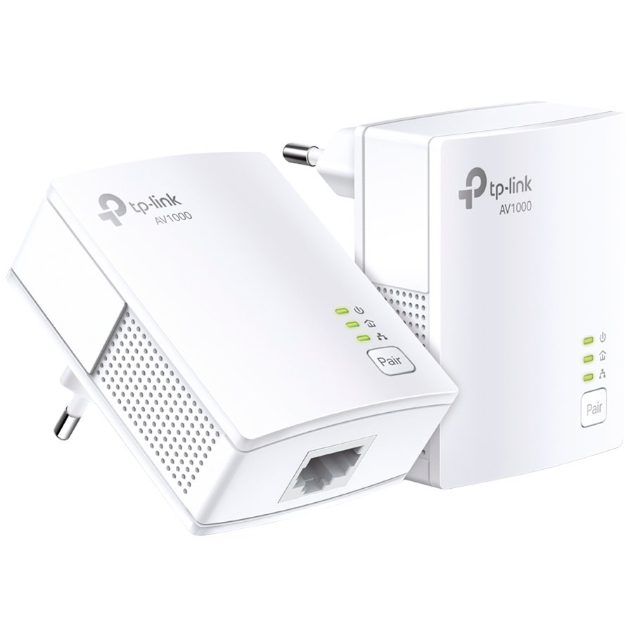 TP-Link AV1000 Powerline Starter Kit, Broadcom, 1 Gigabit Port, 1000Mbps Powerline, HomePlug AV, New PLC Utility,Twin Pack, Patented Power - Saving Mode - automatically reduces power consumption by up to 85% - Image 2