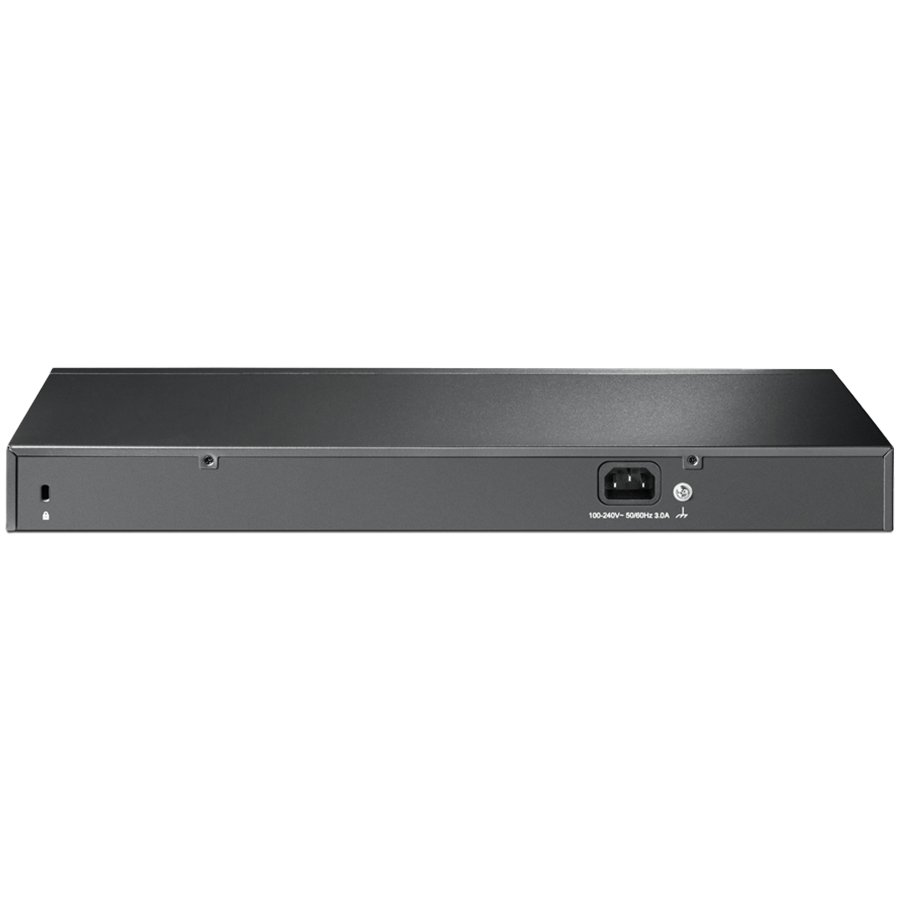 28-port gigabit Easy Smart switch with 24 PoE+ ports, 26 10/100/1000Mbps RJ-45 ports, 2 SFP uplink ports, compliant with 802.3af/at, 250W PoE budget, support Priority Mode, PoE Auto Recovery, 1U 19-inch rack mountable. - Image 3