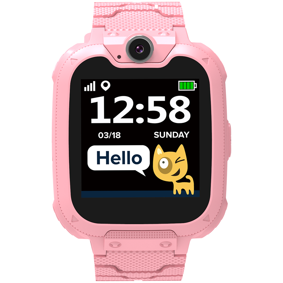 CANYON Tommy KW-31, Kids smartwatch, 1.54 inch colorful screen, Camera 0.3MP, Mirco SIM card, 32+32MB, GSM(850/900/1800/1900MHz), 7 games inside, 380mAh battery, compatibility with iOS and android, red, host: 54*42.6*13.6mm, strap: 230*20mm, 45g - Image 2