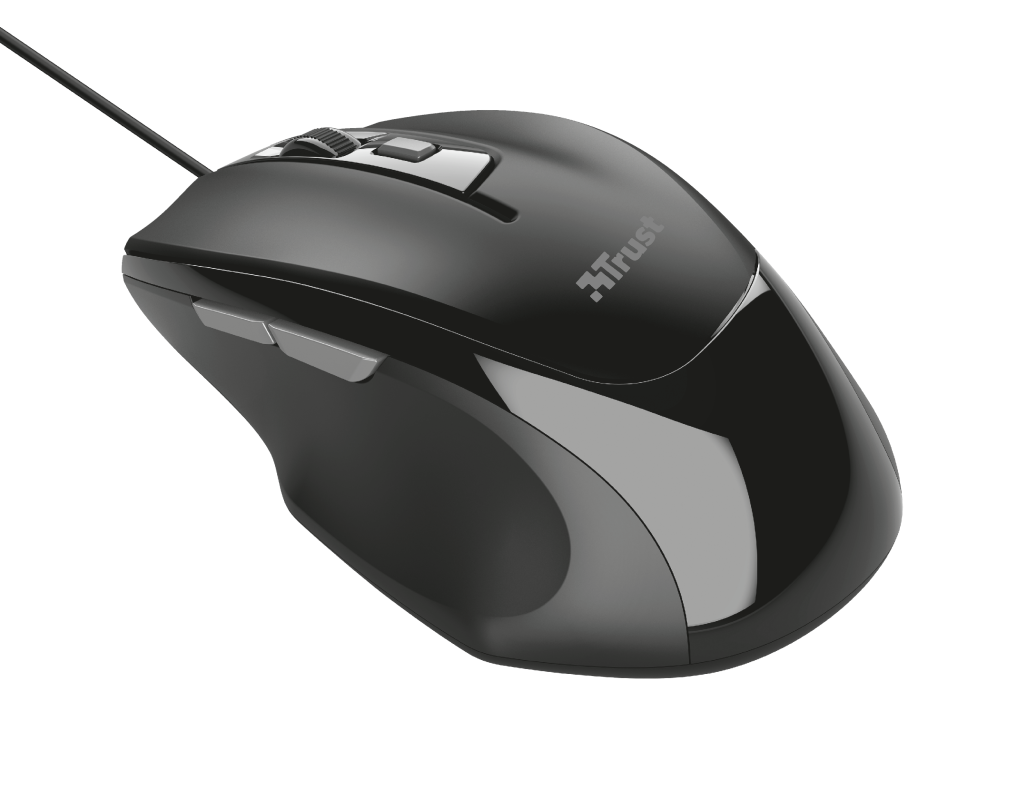 Trust Voca Comfortable miš žičani, easy-to-use, crni,800-2400 DPI, optički, 6 tipki, usb 2.0 - Image 4
