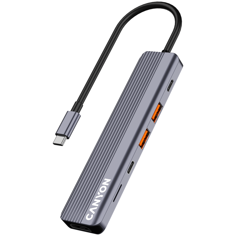 CANYON hub DS-17 6in1 4k USB-C Grey - Image 3