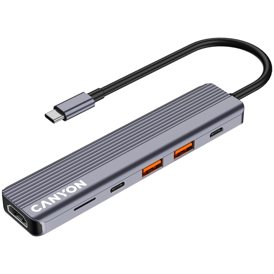 CANYON hub DS-17 6in1 4k USB-C Grey - Image 4