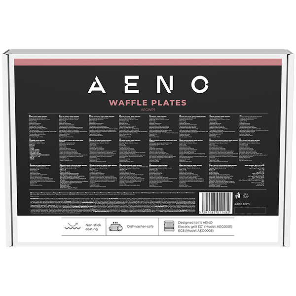 AENO Electric grill AEG0001/AEG0005 Waffle plate, Non-stick coating, size: 290*234mm, 2 pcs in set - Image 3