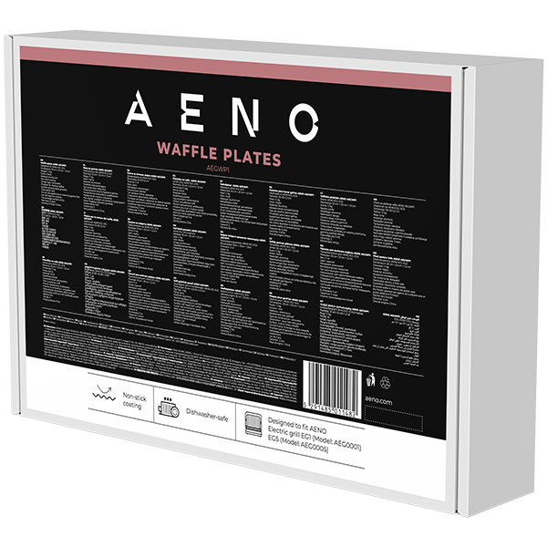 AENO Electric grill AEG0001/AEG0005 Waffle plate, Non-stick coating, size: 290*234mm, 2 pcs in set - Image 4