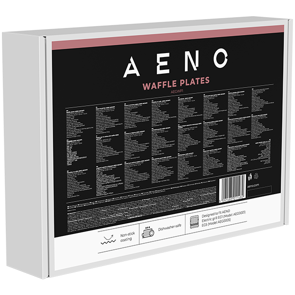 AENO Electric grill AEG0001/AEG0005 Waffle plate, Non-stick coating, size: 290*234mm, 2 pcs in set - Image 5