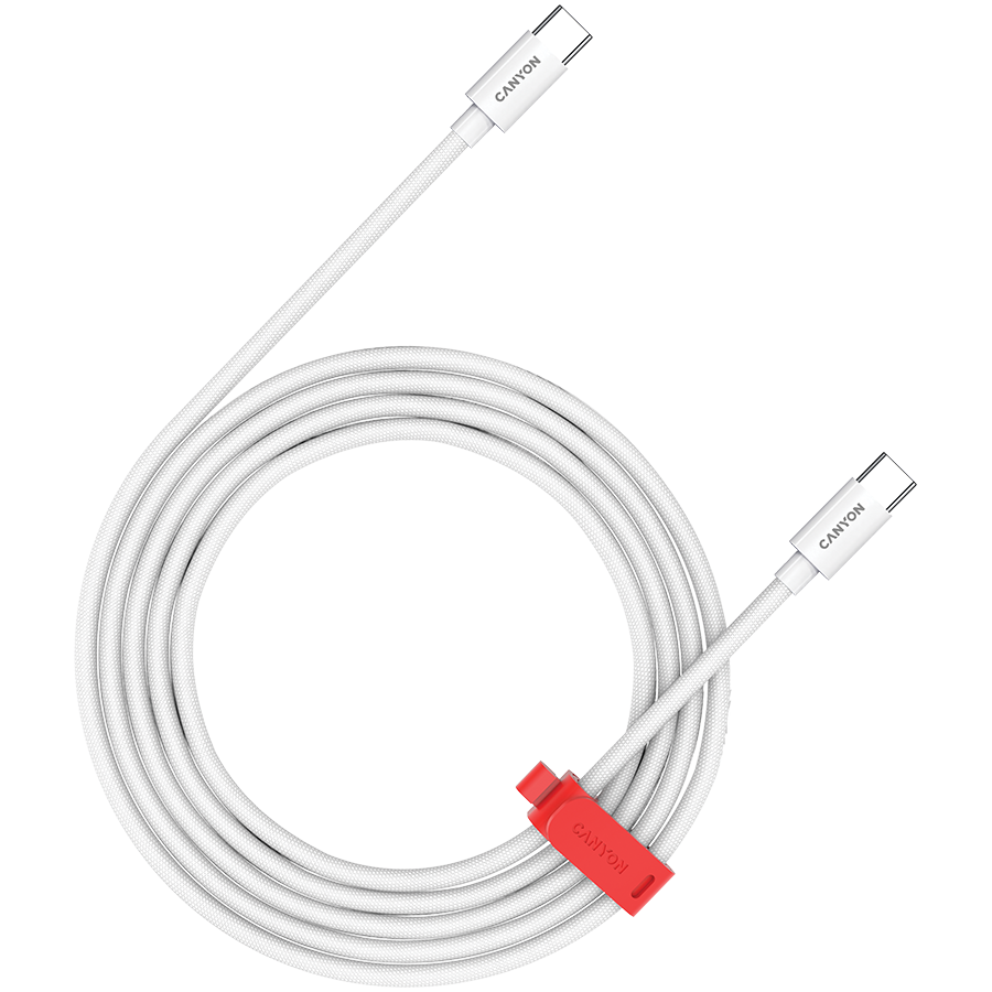 CANYON cable CC100AB C-C 100W Braided 2m White - Image 2