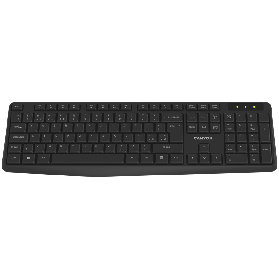 CANYON keyboard KB-W01 Wireless Black - Image 2
