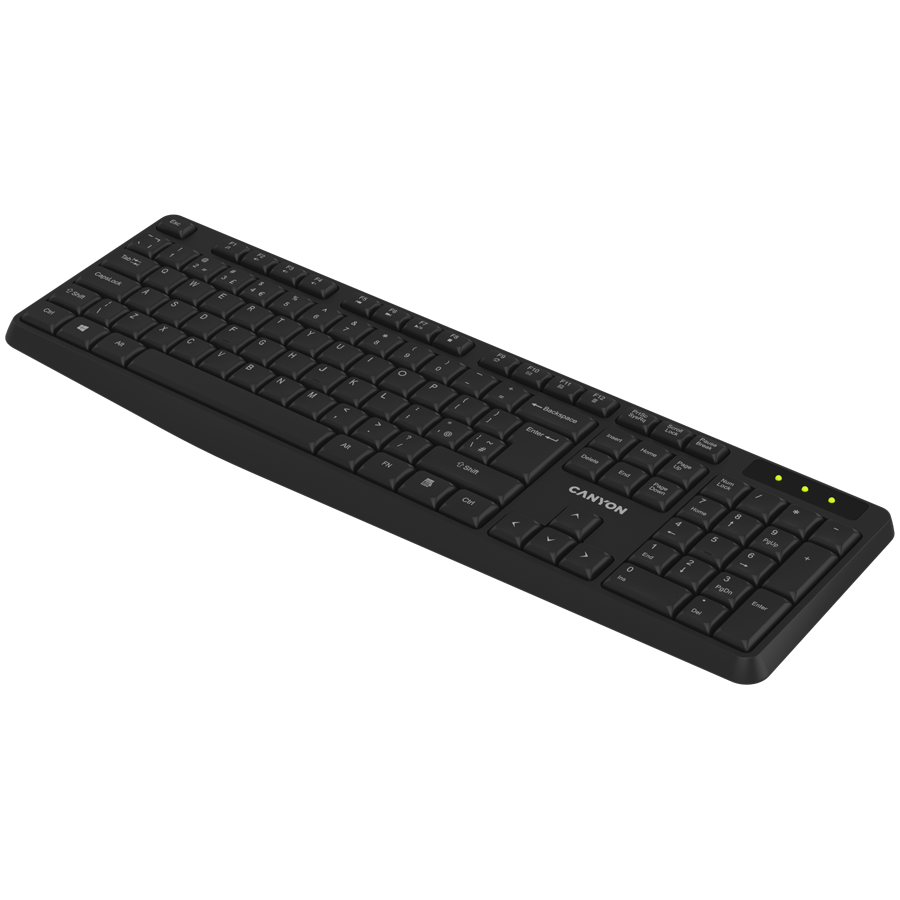 CANYON keyboard KB-W01 Wireless Black - Image 4
