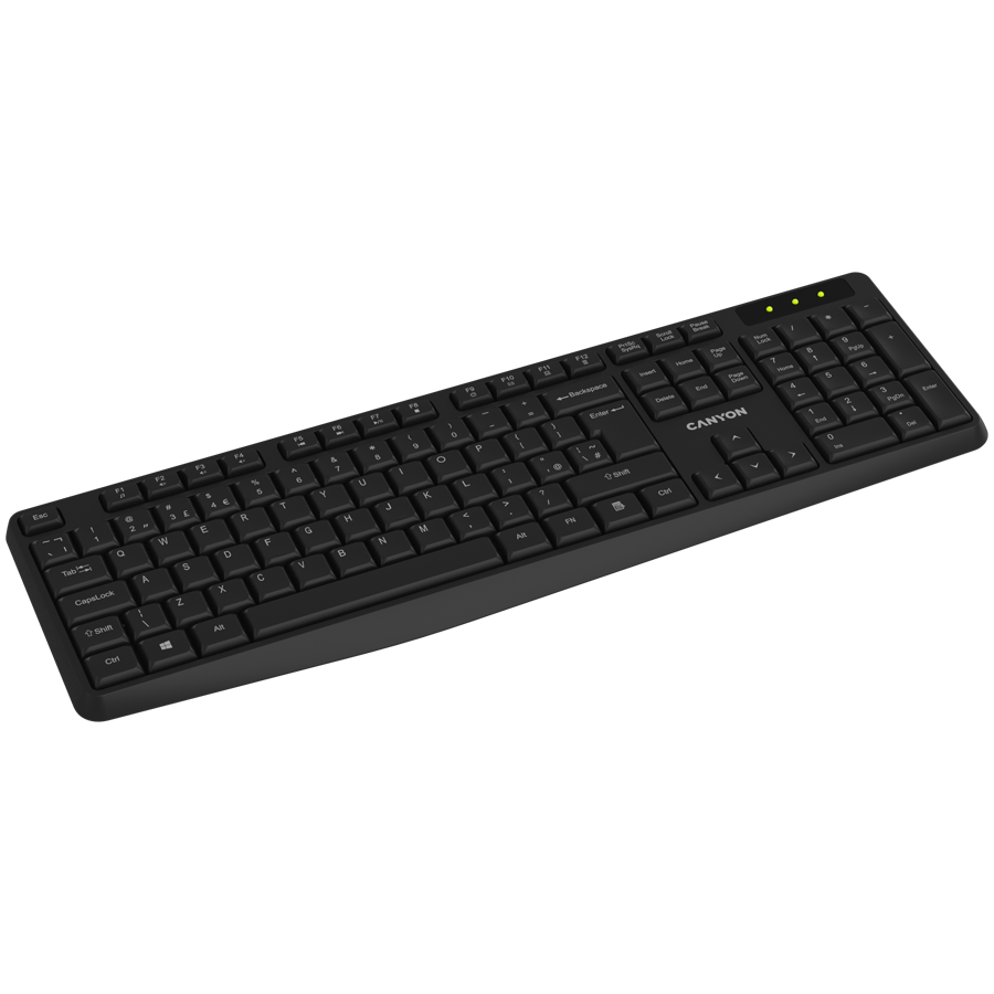 CANYON keyboard KB-W01 Wireless Black - Image 5