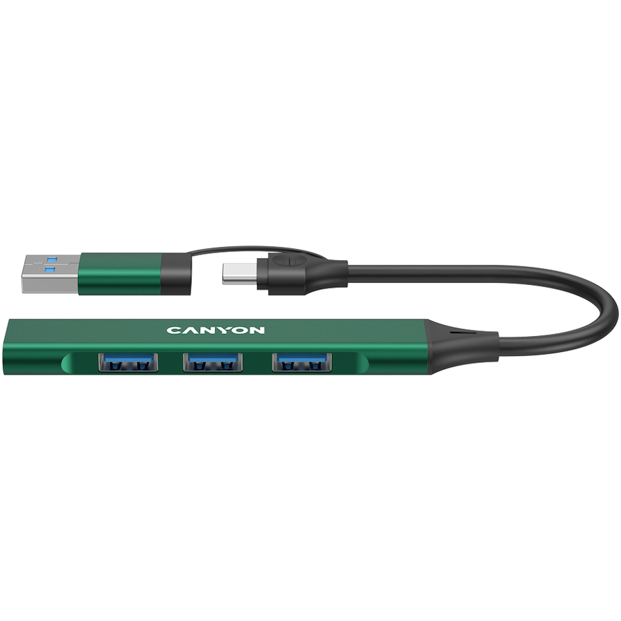 CANYON hub DS-02 4in1 USB-A/C Green - Image 2