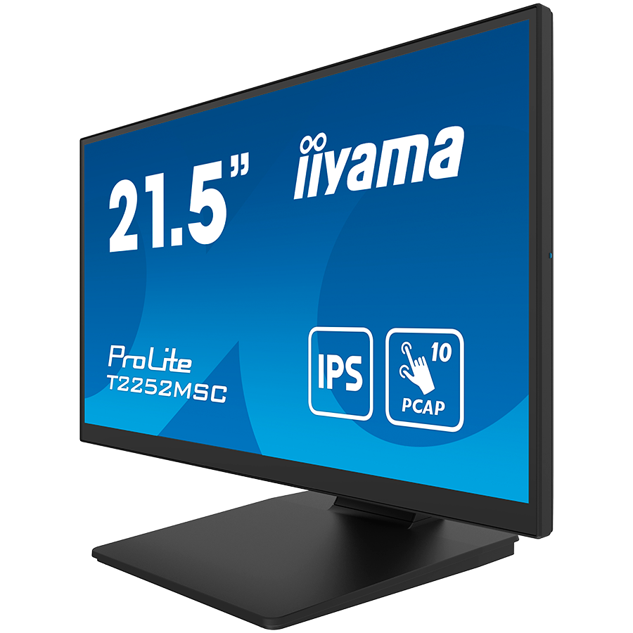 IIYAMA Monitor LED T2252MSC-B2AG 21.5" PCAP 10pt Touchscreen monitor featuring IPS panel technology, Edge-to-Edge glass design and Anti Glare coating HDMI DP USB HUB Tilt 3y - Image 3