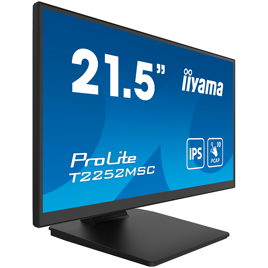 IIYAMA Monitor LED T2252MSC-B2AG 21.5" PCAP 10pt Touchscreen monitor featuring IPS panel technology, Edge-to-Edge glass design and Anti Glare coating HDMI DP USB HUB Tilt 3y - Image 4