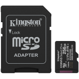 Kingston 256GB microSDXC Canvas Select Plus Gen3 150MB/s A1 Card + Adapter