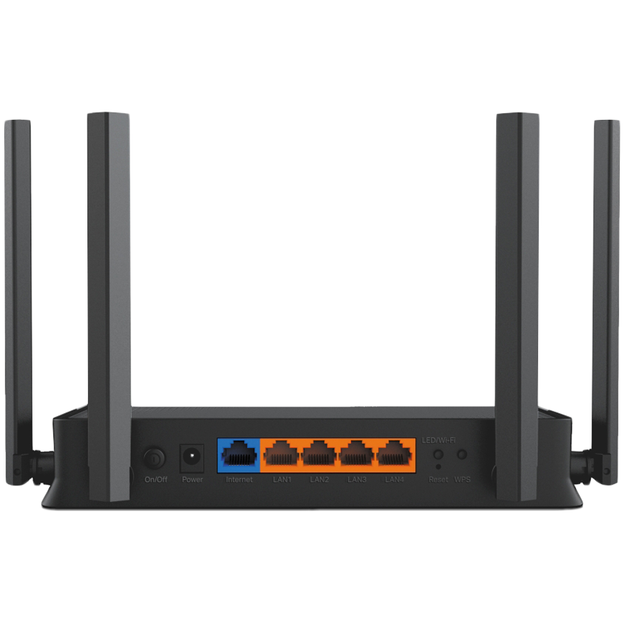 TP-Link Archer BE220 BE3600 Dual-Band Wi-Fi 7 Router, 688 Mbps at 2.4 GHz + 2882 Mbps at 5 GHz, 4x external Ant., 2.0 GHz Quad-Core CPU, 1x 1G WAN port + 4x1 G LAN ports, MLO, 4096-QAM, OFDMA, HE160 on 5GHz, Tether App, WPA3, Access Point Mode, IPv6 - Image 4
