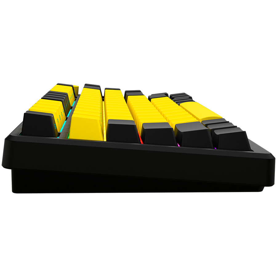LORGAR KBP7075W, Wireless 75% Mechanical Gaming Keyboard Pro, Black/yellow, EN layout - Image 5