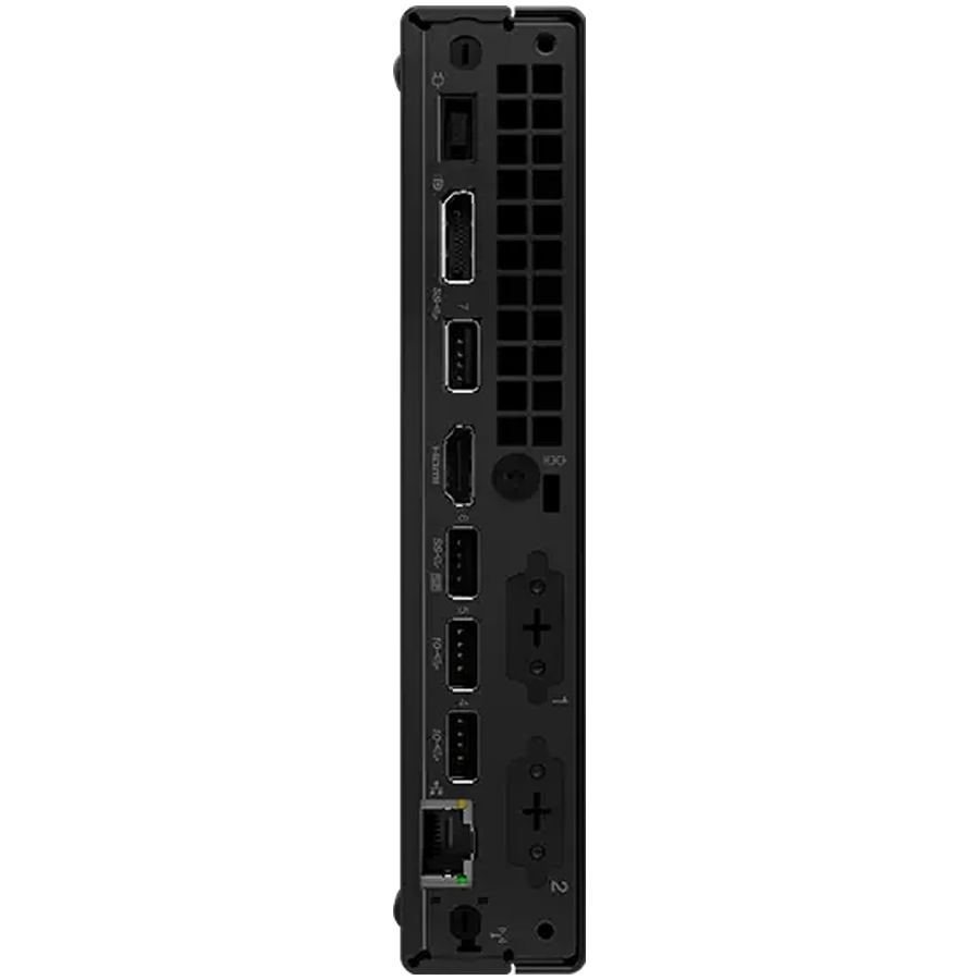 LENOVO ThinkCentre M70q Gen 6, Intel Core Ultra 5 225T, 16GB DDR5, 512GB SSD M.2, Front: 2x USB 3.2, 1x USB 3.2 C, 1x Audio/Mic, Back: 4x USB 3.2, DP, HDMI, RJ45 GbE, CIS, Spkr, WiFI 6E+BT 5.3, USB KB/Mouse, No OS, 3Yr - Image 4