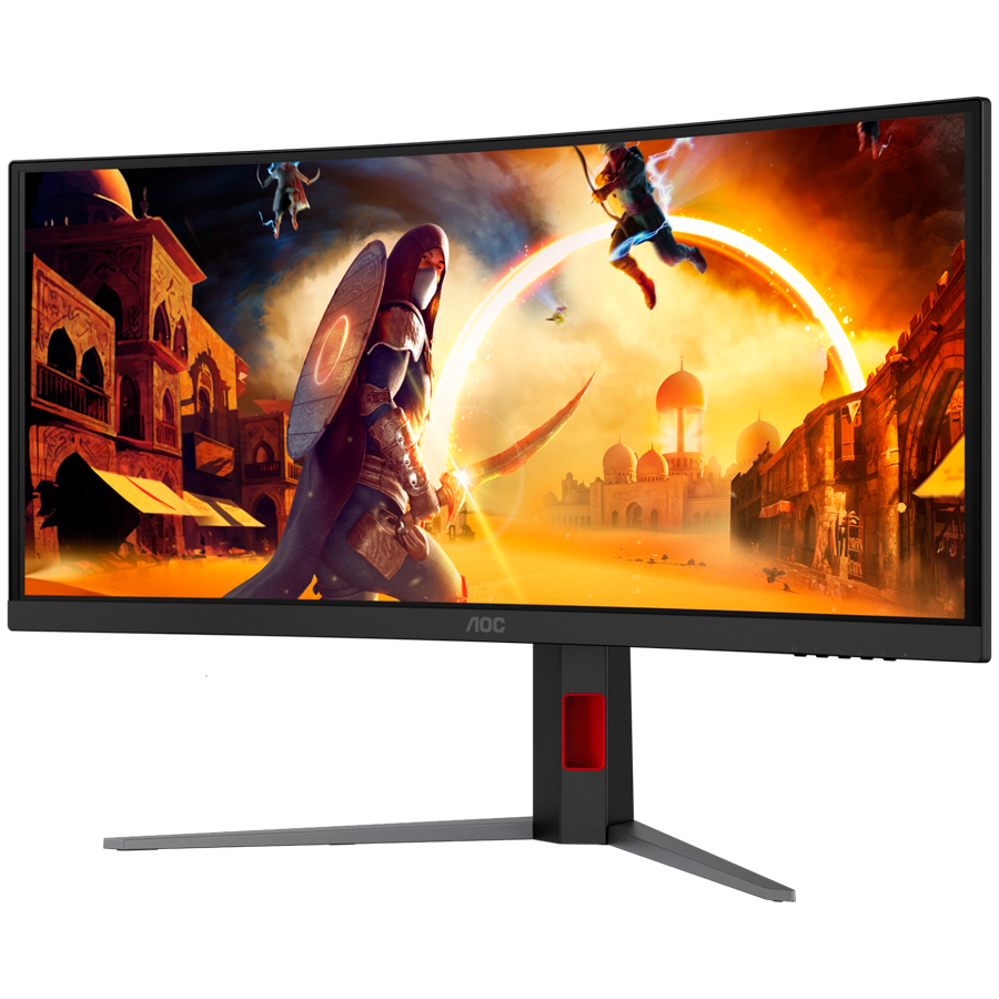 AOC Monitor Gaming CU34G4CA Curved 34", UWQHD (3440x1440), Fast VA, 1500R, 180Hz, 1ms (GtG), 450cd/m2, 3000:1, Adaptive Sync, HDR400, USB hub, 1x USB-C (DP Alt mode, PD 90W), 2x HDMI 2.0, 1x DP 1.4, KVM, HAS - Image 4