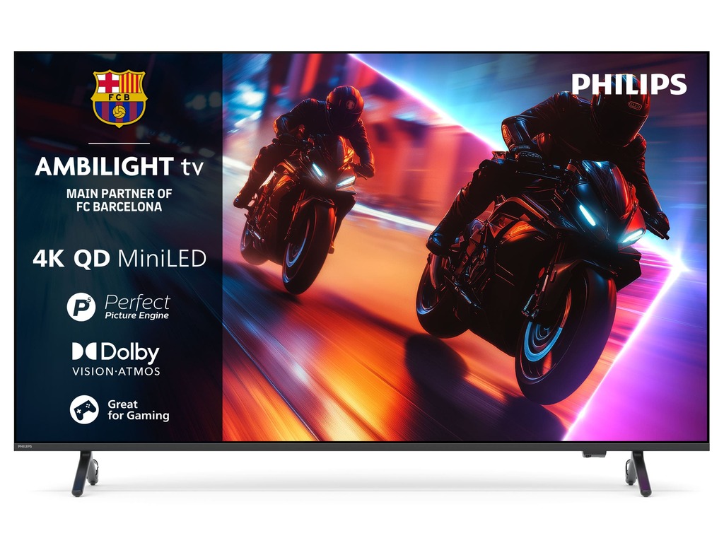 Philips 55MLED920/12 AMBILIGHT 4K Quantum Dot Mini-LED 144 Hz, 139 cm (55'') P5 Perfect Picture Engine, Dolby Vision i Atmos