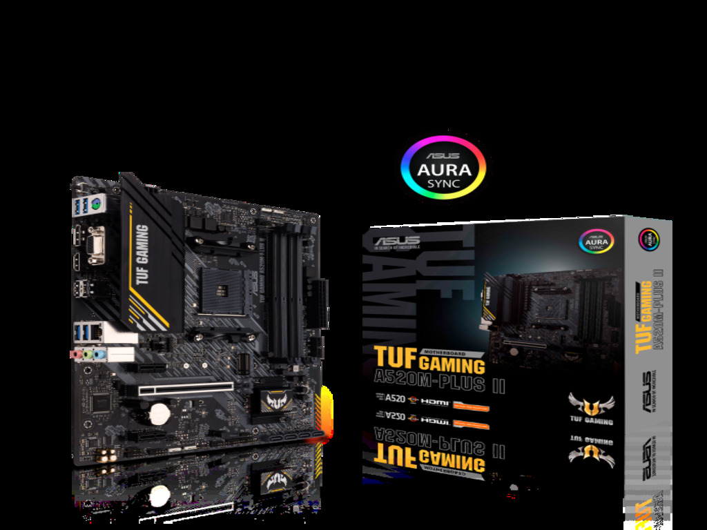 ASUS TUF GAMING A520M-PLUS II AM4 mATX MB - AMD A520 4xDIMM DDR4 1xM.2 4xSATA PCIe 3.0 1Gb Ethernet 1xD-SUB 1xDisplayPort 1xHDMI and AURA Addressable Gen 2 headers - Image 2