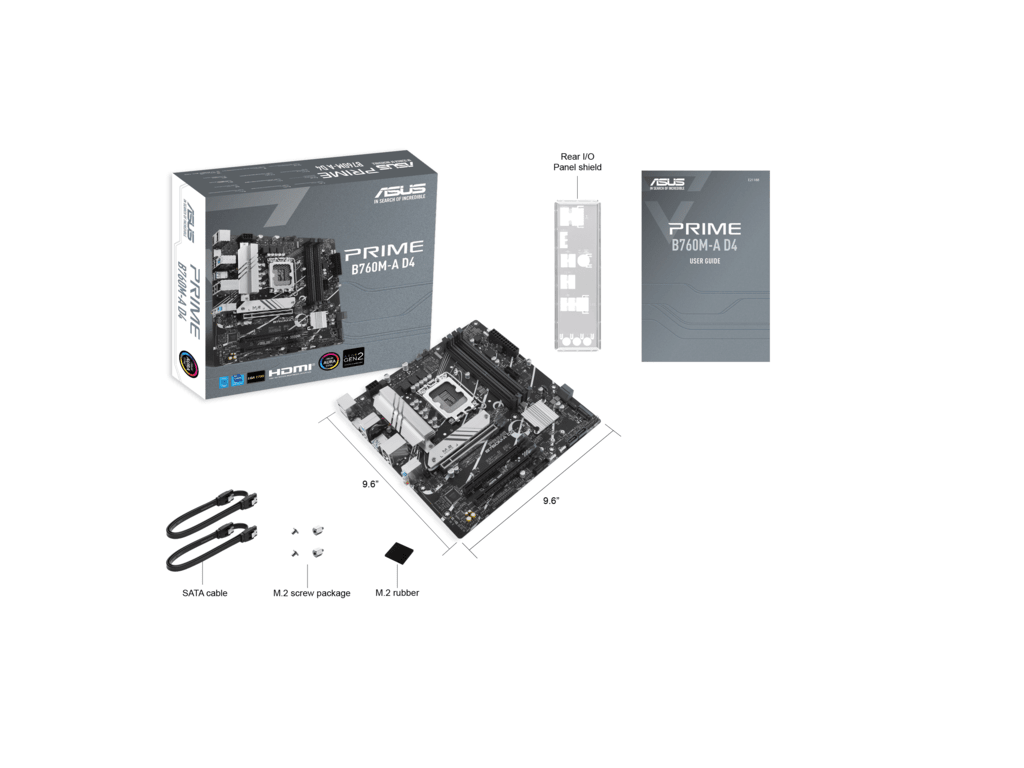 ASUS MB PRIME B760M-A D4-CSMIntel B760, LGA 1700, 2x M.2,4xDDR4; 2xHDMI, DP, mATX - Image 2