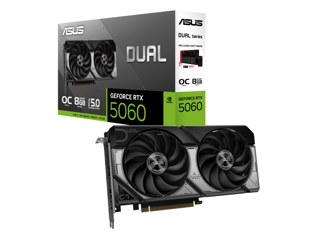 ASUS VGA DUAL-RTX5060-O8G 8GB GDDR7 OC, 128-bit, 3x DP, 1x HDMI - Image 2